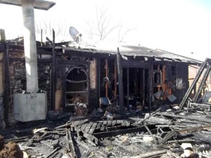 Image of fire damage to house