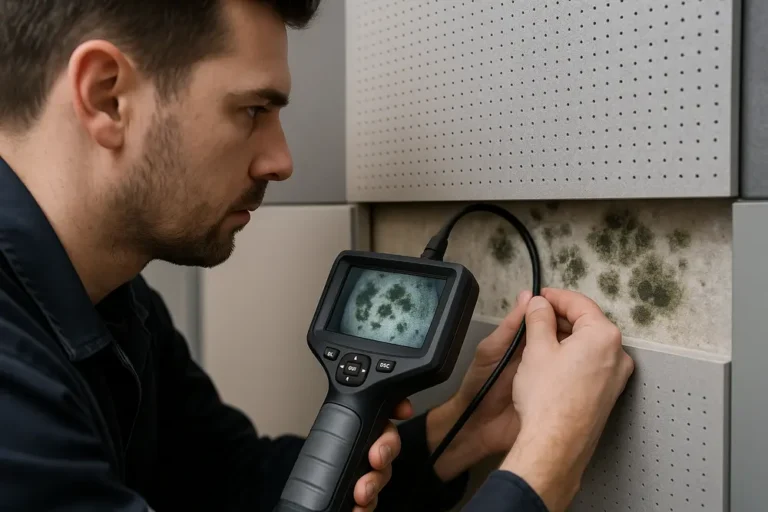 Borescope Finds Acoustic Panel Mold